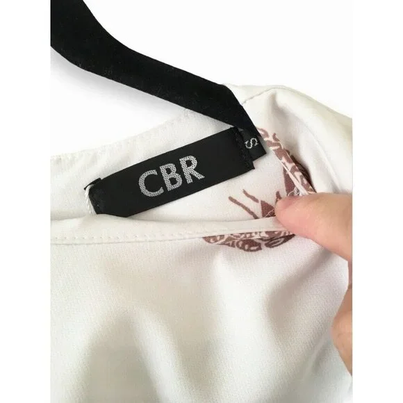 NWT CBR Chic Boutique Rose Pineapple Print BOHO Classic Couture Blouse Top​​​ - Picture 8 of 13